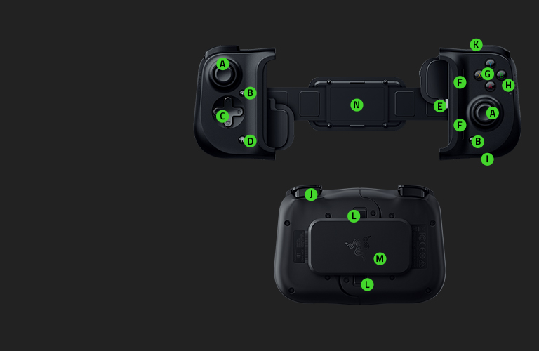 Android 用ユニバーサルゲーミングコントローラー Razer Kishi